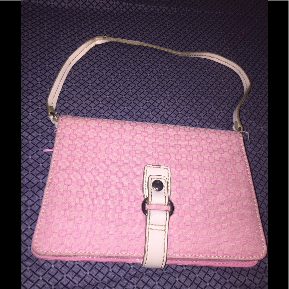 Nine West’s Pink Jacquard Wallet Clutch
